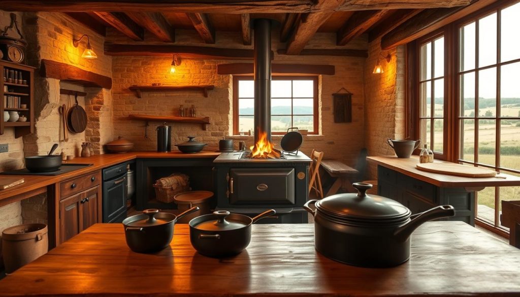 Kochen mit Holzfeuer
