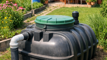 Abwassertank im Kleingarten