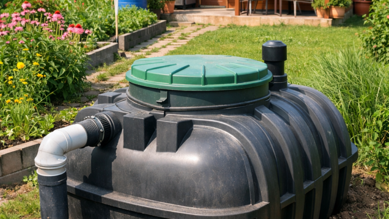 Abwassertank im Kleingarten