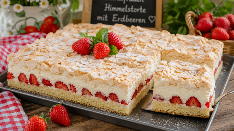 Landfrauen Himmelstorte mit Erdbeeren